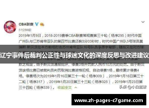 辽宁事件后裁判公正性与球迷文化的深度反思与改进建议 辽宁事件后裁判公正性与球迷文化的深度反思与改进建议