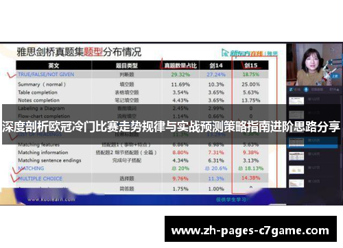 深度剖析欧冠冷门比赛走势规律与实战预测策略指南进阶思路分享
